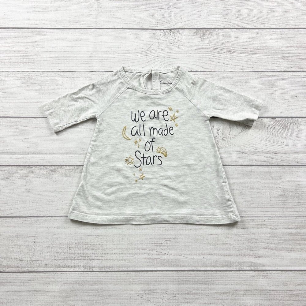 Jessica Simpson Toddler Tunic Dress “We Are All Made of Stars” Long Sleeve 2T